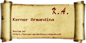 Kerner Armandina névjegykártya